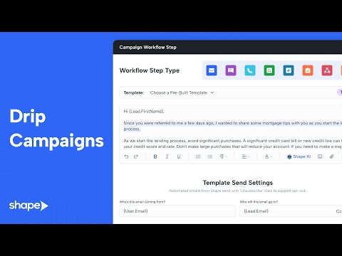 Drip Campaign Automation in Shape Software CRM