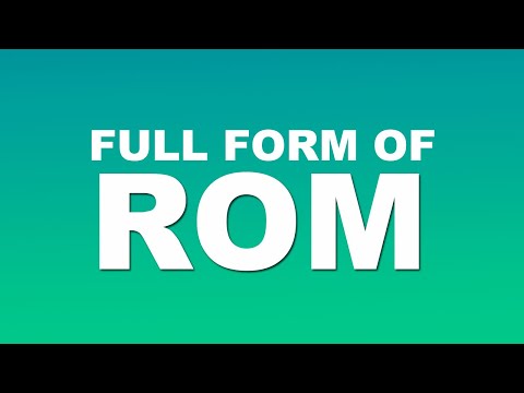 Full Form of ROM | What is ROM Full Form | ROM Abbreviation