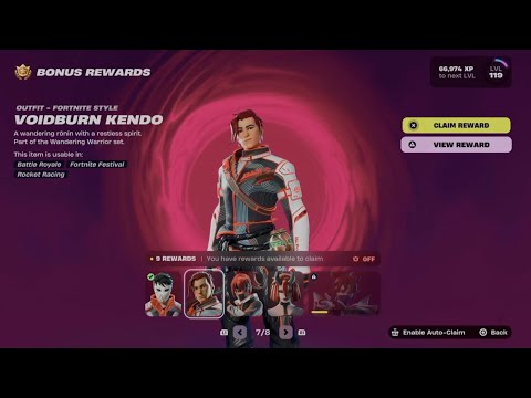 How to Unlock Voidburn Kendo in Fortnite | Battle Pass Bonus Rewards Page 7