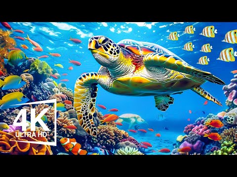 [NEW] 3HRS Stunning 4K Underwater Wonders + Relaxing Music | Coral Reefs & Colorful Sea Life