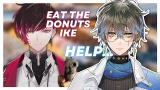 ike was held at gvnpoint by ver to eat the donut 【 NIJISANJI EN | Ike Eveland | Ver Vermillion 】