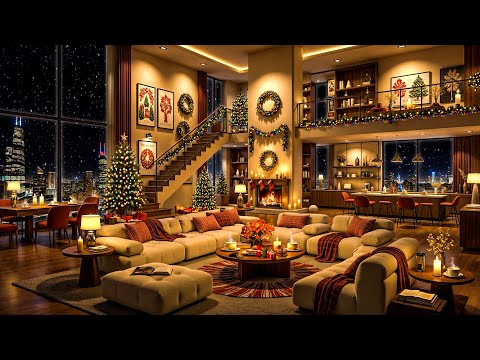 Luxury Apartment Ambience with Christmas Jazz 2025 🎄 Tender Jazz Saxophone Music for Sleep & Relax