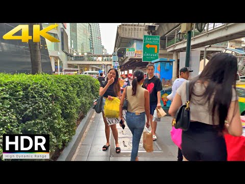 Bangkok Downtown - Walk from Centralworld to Asoke [🇹🇭 4K HDR]