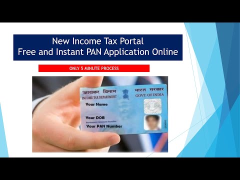 Free and Instant PAN card apply on New Income Tax Portal- Malayalam