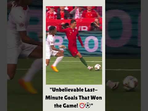 "Unbelievable Last-Minute Goals That Won the Game! ⏰⚽" #football #soccer