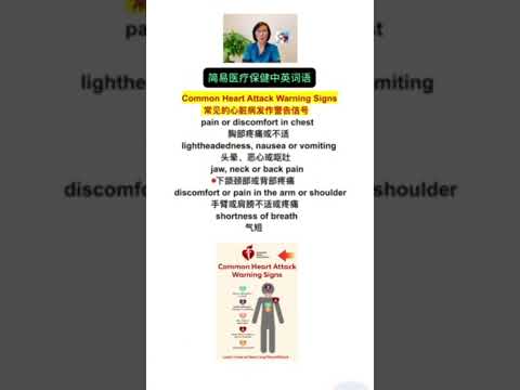 Common Heart Attack Warning Signs 常见的心脏病发作警告信号