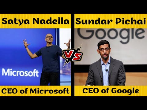 Satya Nadella VS Sundar Pichai | Net Worth, Salary, Qualification Comparison [Placify]