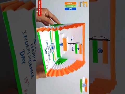 Independence day card making easy 2023 🇮🇳 / 15 august card idea / #shorts #trending