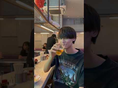 185cmがビールを飲むところ