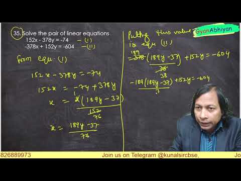 Solve the pair of liner equations | Gyanabhiyan | Kunal Kishor