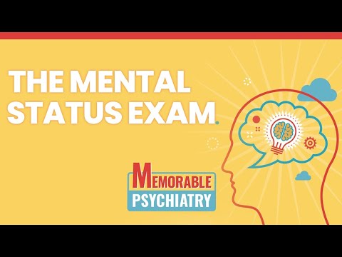 Mental Status Exam Mnemonics (Memorable Psychiatry Lecture)