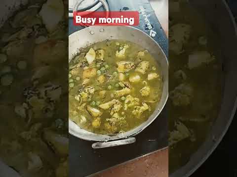 Busy morning #nimona#shorts #ytshorts #ksppfood #food   #gobhi  #matarrecipe #chaipatti #cooking