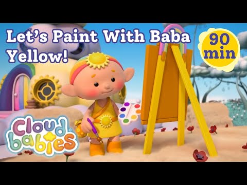 🎨 Art Lessons & Painting With Baba Yellow & The Cloudbabies! Lovely Bedtime Stories For Toddlers