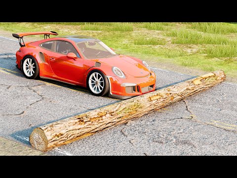 Mobil vs Fallen Tree #16 - BeamNG Drive