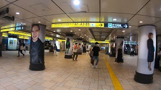 千代田線表参道駅から半蔵門線表参道駅までの駅間移動！(Japan Walking around Omote-sando Station)