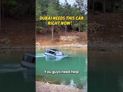 Dubai really needs this floating car right now! #auto #dubai #dubaiflood #uae #floatingcar #cartech