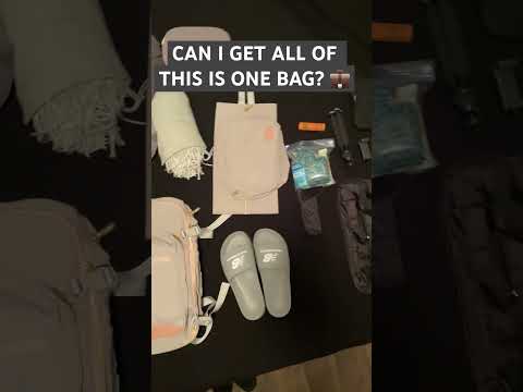 CAN I GET ALL OF THIS IS ONE BAG? 💼 #travel #pack PART 1 #yt #shorts #packing #international