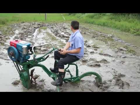 Simple tillage machine/single-wheel rice field tillage machine