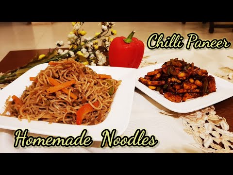 Hakka Noodles & Chilli Paneer |  Indo Chinese Combo | Easy Home Made Recipe