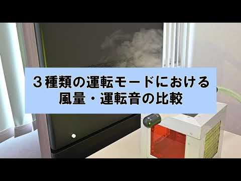 【薄型パーテーションタイプの空気清浄機】セーフティクリーンパーテーション　3種類の運転モードにおける風量・運転音の比較