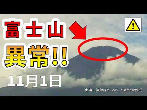 【速報！】富士山に異変が現れました！非常に危険な状況です！わかりやすく解説します！