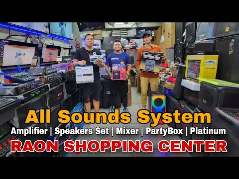 All Sounds System dito sa Raon Quiapo Manila, Speakers Set, Amplifier, Mixer, PartyBox, Platinum