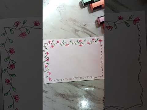 Border design for project ❤️😘 #shorts #trending #viral #borderdesigns #frontpagedesign #diy #paper