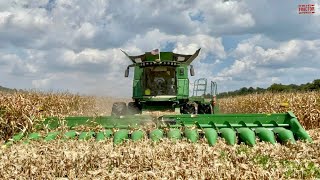 FIRST DAY OF CORN HARVEST 2024 with 16 row JOHN DEERE Combines