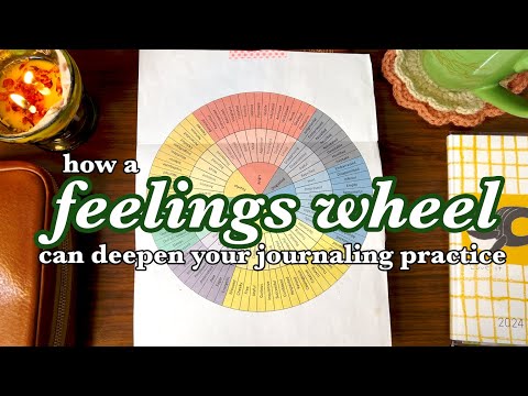 How to use a feelings wheel to deepen journaling sessions | travelers notebook, hobonichi weeks