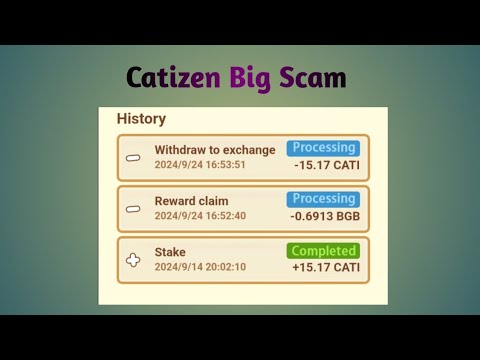 Catizen Big Scam | Catizen stake Airdrop processing 😐😐 |