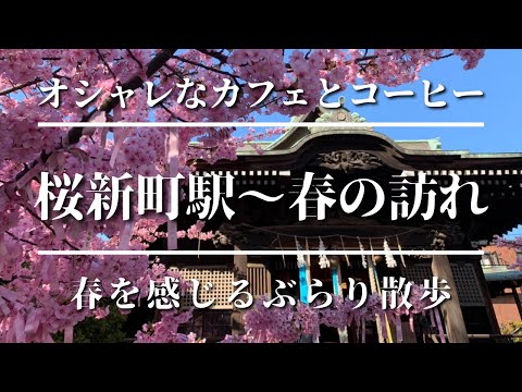 話題のカフェと春を感じるぶらり散歩