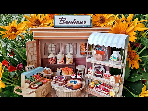 Miniature dollhouse made of paper - Sweets Shop from Canon Creative park, DIY food for dolls