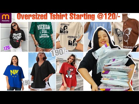 MEESHO Oversized Tshirt Starting @ ₹120 Only😍 Meesho Women Tshirt Haul Under 300 |Sneha Reviews