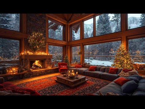 Sweet Christmas Jazz Instrumental Music 🎄 Cozy Christmas Ambience & Fireplace Sounds for Relax 🔥