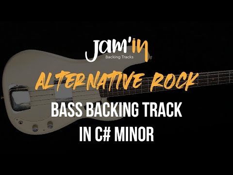 Alternative Rock Bass Backing Track in C# Minor