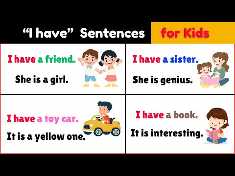 “I Have” Sentences for kids | English sentences with Pictures | use of i have | reading practice