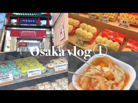 [vlog]大阪1泊2日の旅/大阪vlog/鶴橋/コリアタウン🇰🇷/お好み焼き/観光地巡り