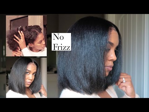 HOW TO: SILK PRESS TYPE 4 NATURAL HAIR AT HOME | CURLY TO STRAIGHT | No Frizz