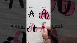 4 Stunning Lettering Styles in One Video! ✍️ #Shorts #NhuanDaoCalligraphy #handlettering