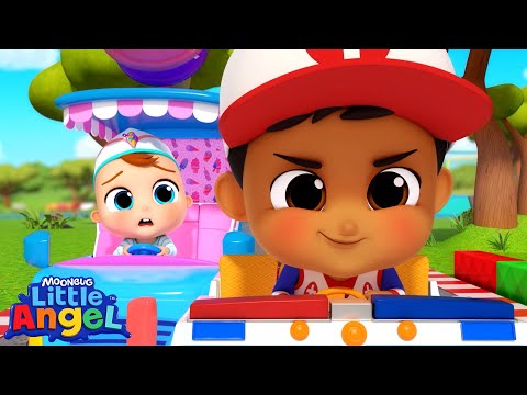 Catch Me If You Can! Car Race Song | Little Angel And Friends Kid Songs