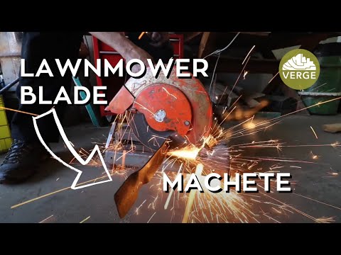 Blacksmithing a Machete from an Old Lawnmower Blade in a Homemade Forge | Start to Finish