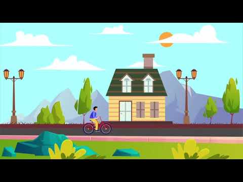 Animated Bike Rider | Copyright Free Video Footage