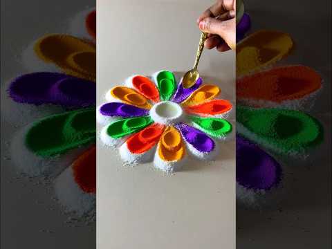 Rangoli designs for beginners #rangoli#rangolidesigns#rangoliforbeginners#shorts