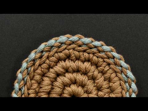 [Crochet Knots]  Two-Color Zipper Sennit Edging