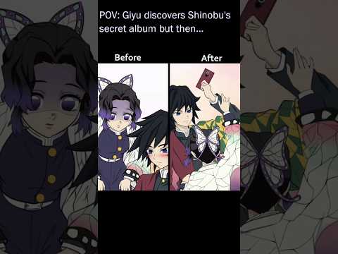 MISCHIEVOUS ENCOUNTER Shinobu x Giyu - Kimetsu no Yaiba - part 1&2❤️ 📱핸드폰 보여줘