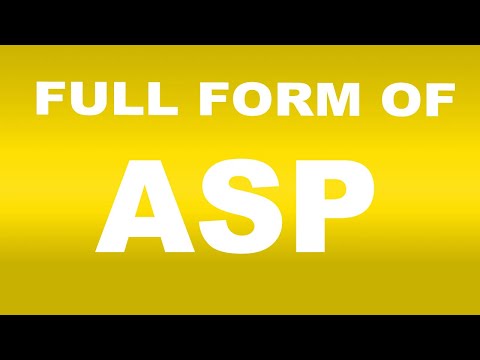 Full Form of ASP | What is ASP Full Form | ASP Abbreviation