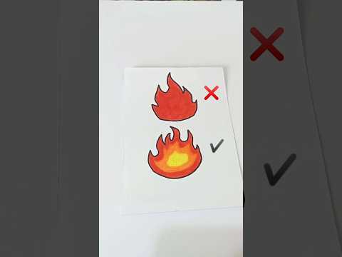 How to draw fire 🔥 #howtodraw #art #draw #drawing