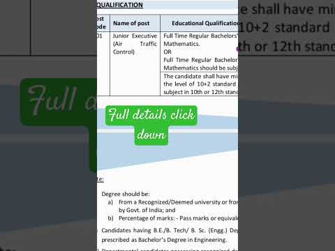 airport government jobs|விமானத்துறை வேலைவாய்ப்பு 2023|AAI #shorts #jobs