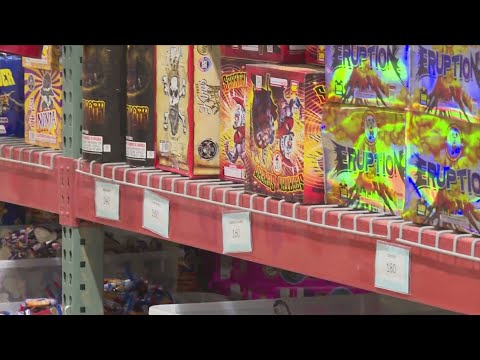 Local firework stands preparing for New Years celebrations