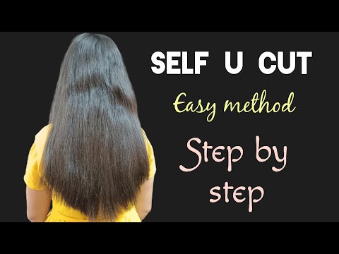 U hair cutting at home/self hair cutting at home/easy way to cut hair at home